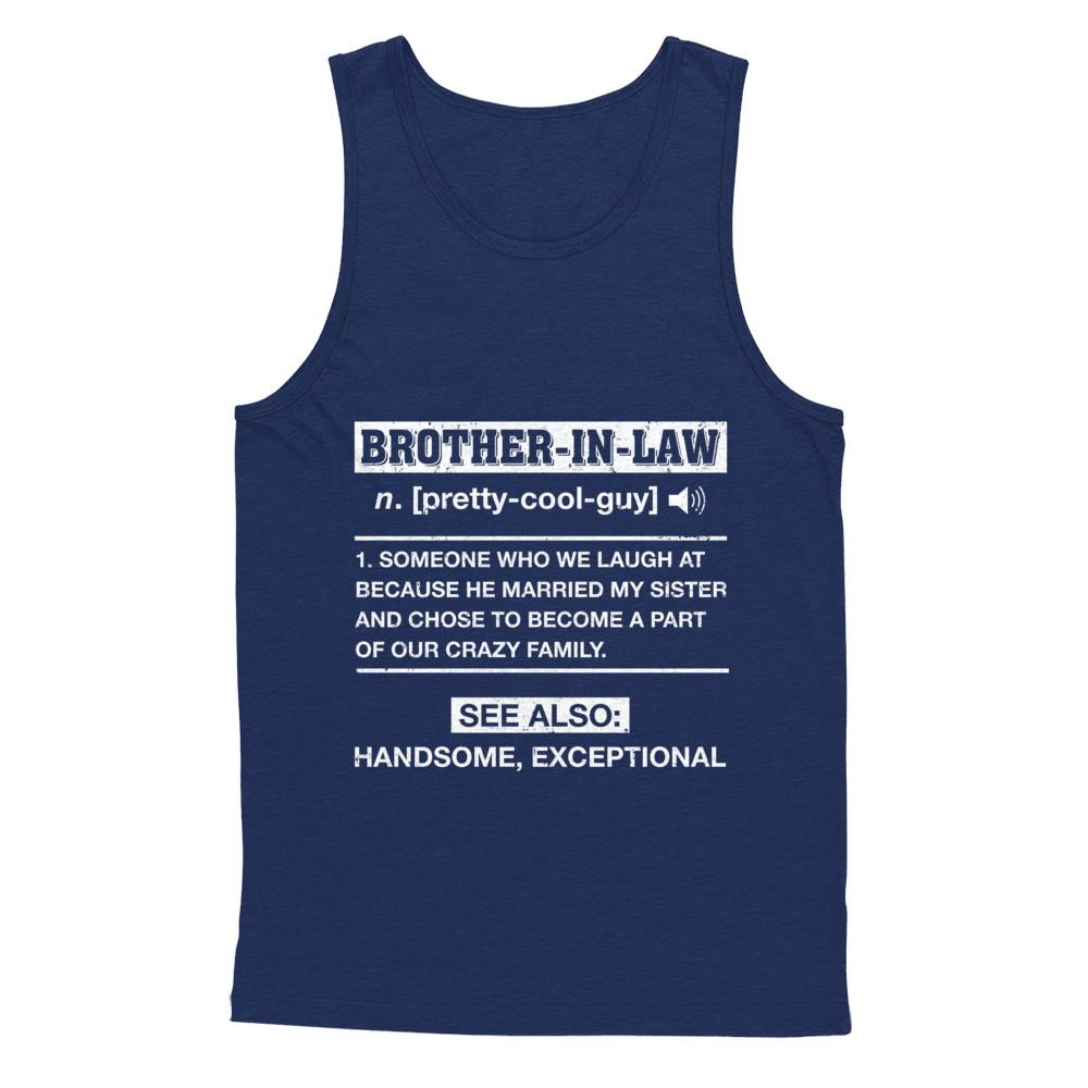 Brother-In-Law Funny Meaning Definition-T-Shirt & Hoodie-Unisex Tank-Navy