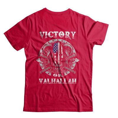 American US Flag Victory or Valhalla Viking-T-Shirt & Hoodie-Classic T-Shirt-Red