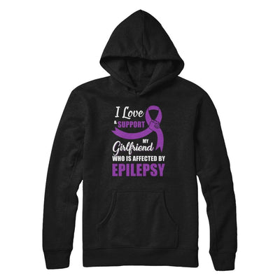 Epilepsy Awareness Support Purple Girlfriend Boyfriend-T-Shirt & Hoodie-Pullover Hoodie-Black