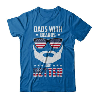 Dads With Beards Are Better American Flag Fathers Day-T-Shirt & Hoodie-Classic T-Shirt-Royal
