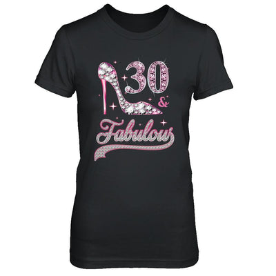 30 And Fabulous 30 Years Old 1991 30th Birthday Gift-T-Shirt & Hoodie-Women's T-Shirt-Black