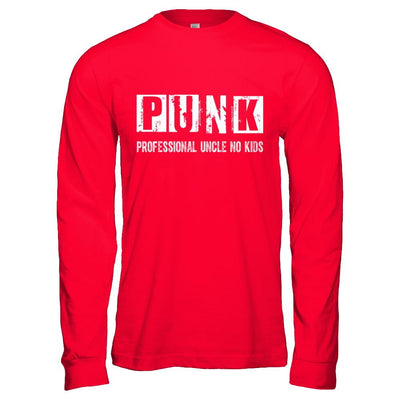 Punk Professional Uncle No Kids Rock-T-Shirt & Hoodie-Long Sleeve T-Shirt-Red