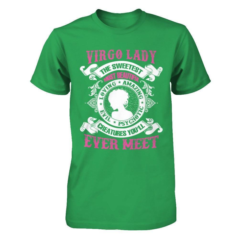 Virgo Lady The Sweetest Most Beautiful Love Amazing-T-Shirt & Hoodie-Premium T-Shirt-Kelly Green