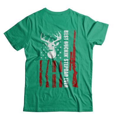Best Buckin' Stepfather Ever Deer Hunting Stepdad Fathers Day-T-Shirt & Hoodie-Classic T-Shirt-Kelly Green
