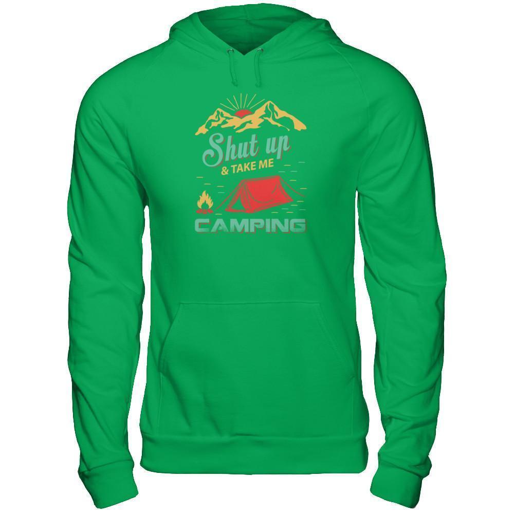 Shut Up And Take Me Camping-T-Shirt & Tank Top-Pullover Hoodie-Irish Green