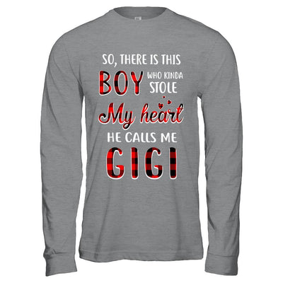 This Boy Who Kinda Stole My Heart He Calls Me Gigi-T-Shirt & Hoodie-Long Sleeve T-Shirt-Sport Grey