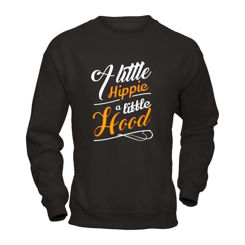 A Little A Little Hood-T-Shirt & Hoodie-Crewneck Sweatshirt-Black