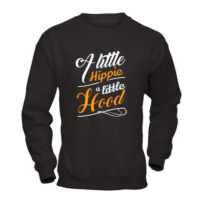 A Little A Little Hood-T-Shirt & Hoodie-Crewneck Sweatshirt-Black