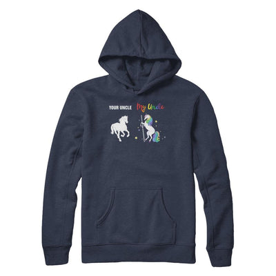Your Uncle My Uncle Unicorn Funny LGBT Gay Pride-T-Shirt & Hoodie-Pullover Hoodie-Navy