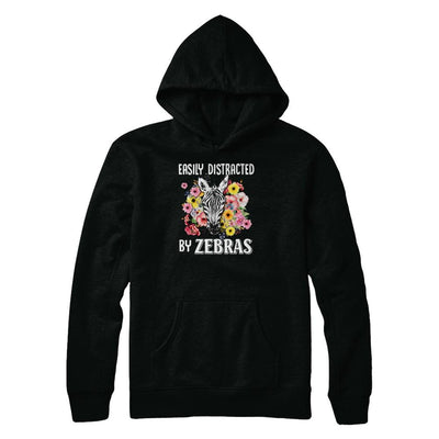 Easily Distracted By Zebras-T-Shirt & Tank Top-Pullover Hoodie-Black