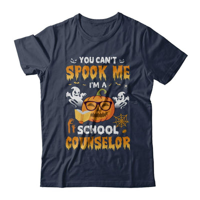 Can't Spook Me School Counselor Halloween Costume-T-Shirt & Hoodie-Classic T-Shirt-Navy