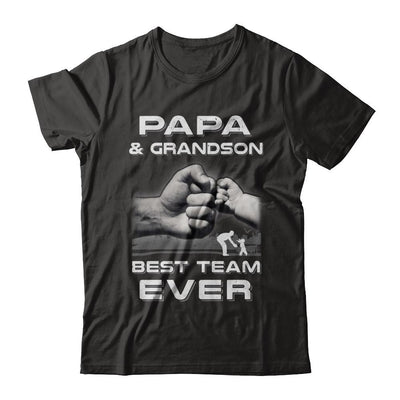 Papa And Grandson Best Team Ever Fathers Day-T-Shirt & Hoodie-Classic T-Shirt-Black