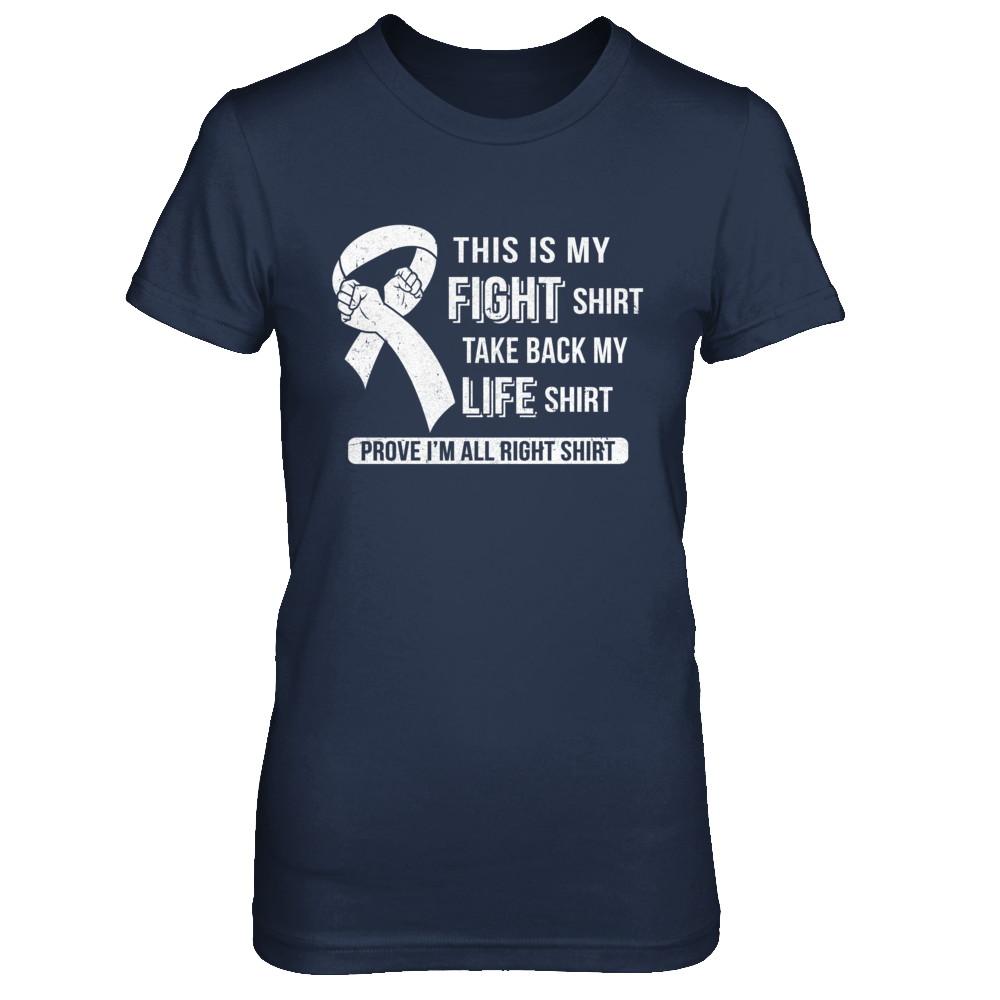 This Is My Fight Lung Cancer Awareness-T-Shirt & Hoodie-Women's T-Shirt-Navy