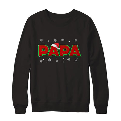 Papa Christmas Santa Ugly Sweater Gift-T-Shirt & Sweatshirt-Crewneck Sweatshirt-Black