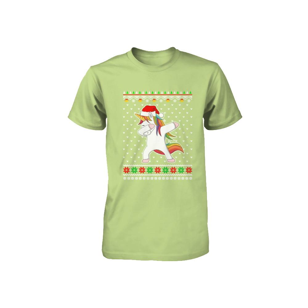 Dabbing Tangled Lights Ugly Christmas Sweater Girls Youth-Youth Shirt-Toddler T-Shirt-Key Lime