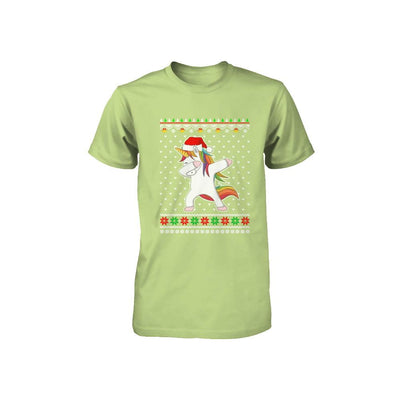 Dabbing Tangled Lights Ugly Christmas Sweater Girls Youth-Youth Shirt-Toddler T-Shirt-Key Lime