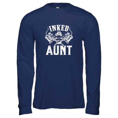Inked Aunt Rose Tattooed Tattoos-T-Shirt & Tank Top-Long Sleeve T-Shirt-Navy