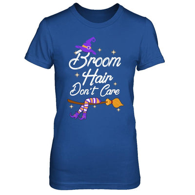 Broom Hair Don't Care Witch Halloween-T-Shirt & Hoodie-Women's T-Shirt-Royal