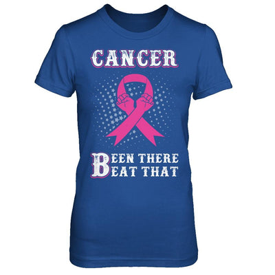 Breast Cancer Been There Beat That Awareness Pink Ribbon-T-Shirt & Hoodie-Women's T-Shirt-Royal