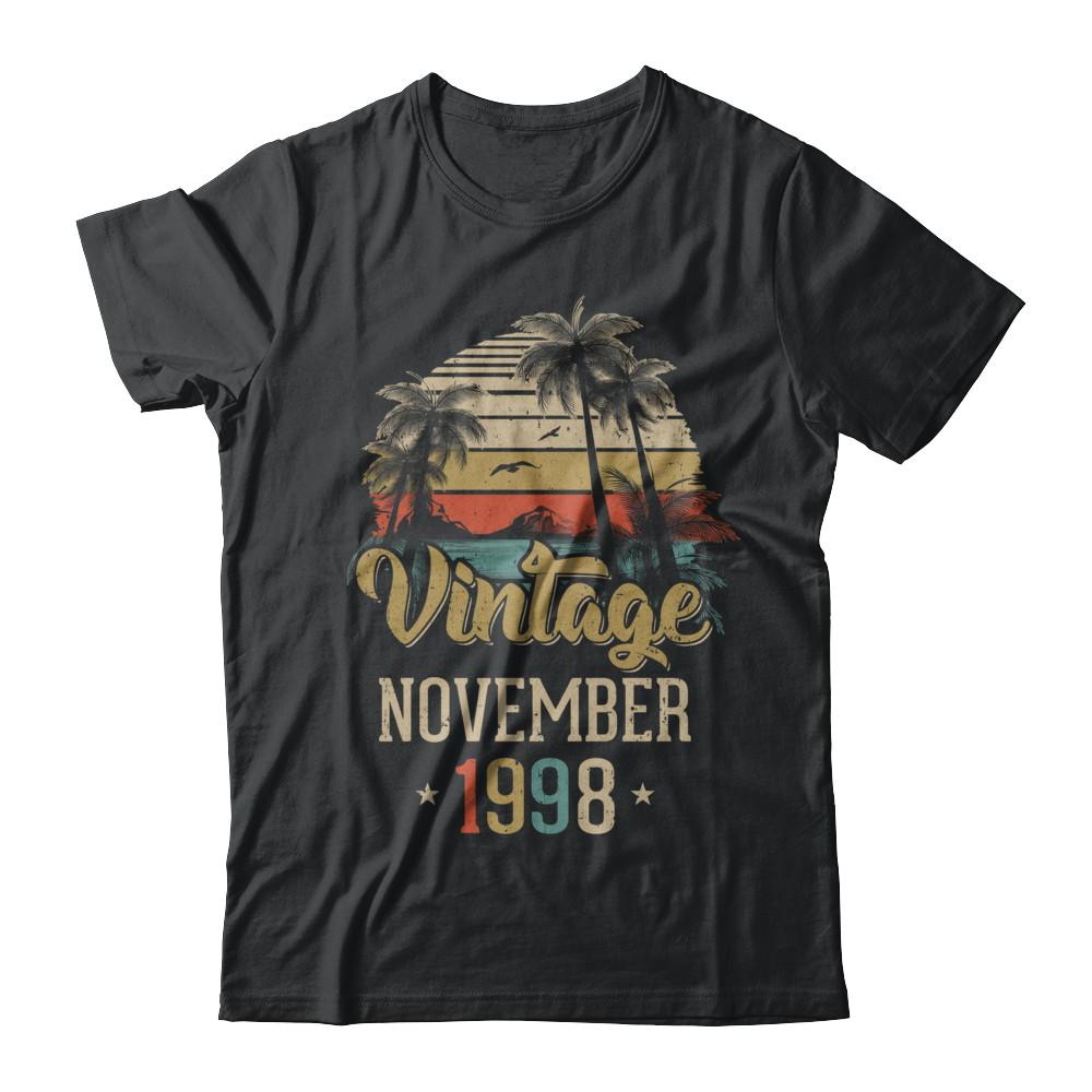 Retro Classic Vintage November 1998 23th Birthday Gift-T-Shirt & Hoodie-Classic T-Shirt-Black