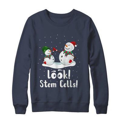 Look Stem Cells Funny Science Xmas Christmas Gifts-T-Shirt & Sweatshirt-Crewneck Sweatshirt-Navy