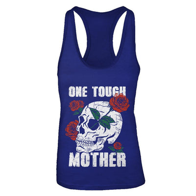 One Tough Mother Skull Rose-T-Shirt & Tank Top-Women's Ideal Racerback Tank-Royal