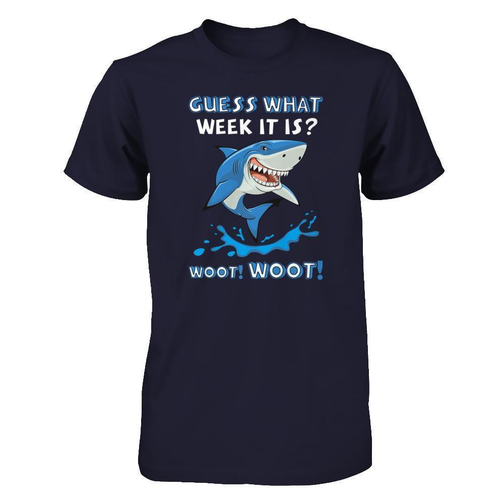 Guess What Week It Is Shark-T-Shirt & Tank Top-Premium T-Shirt-Midnight Navy
