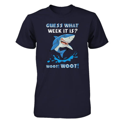 Guess What Week It Is Shark-T-Shirt & Tank Top-Premium T-Shirt-Midnight Navy