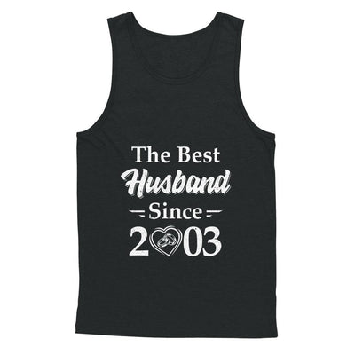 18th Married Together Anniversary Since 2003 Wife Husband-T-Shirt & Hoodie-Unisex Tank-Black