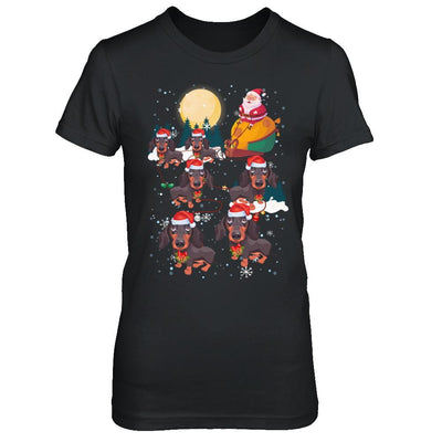 Dog Reindeer Dachshund Christmas Gift-T-Shirt & Sweatshirt-Women's T-Shirt-Black