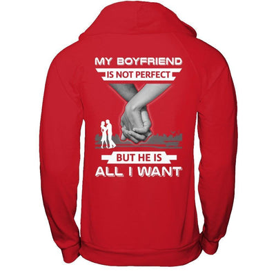 My Boyfriend Is Not Perfect But She Is All I Want-T-Shirt & Hoodie-Pullover Hoodie-Red