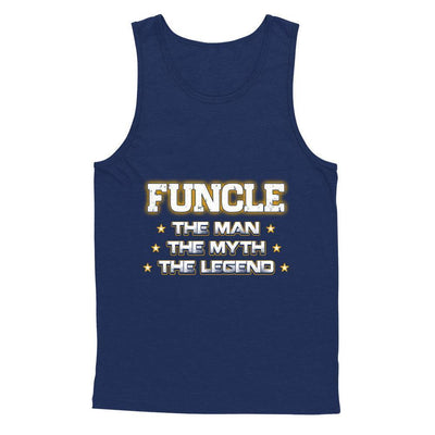 Funcle The Myth The Man The Legend Funny Uncle-T-Shirt & Hoodie-Unisex Tank-Navy