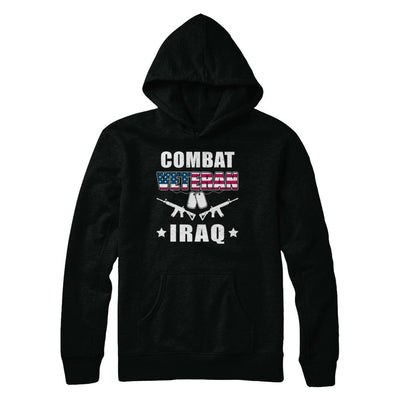 Combat Veteran Iraq-T-Shirt & Hoodie-Hanes - Heavyweight Pullover Hoodie-Black