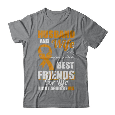Husband & Wife Best Friends For Life Fight Against Ms-T-Shirt & Hoodie-Classic T-Shirt-Sport Grey