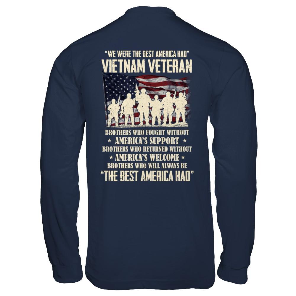 Vietnam Veteran The Best America Had Proud-T-Shirt & Hoodie-Long Sleeve T-Shirt-Navy