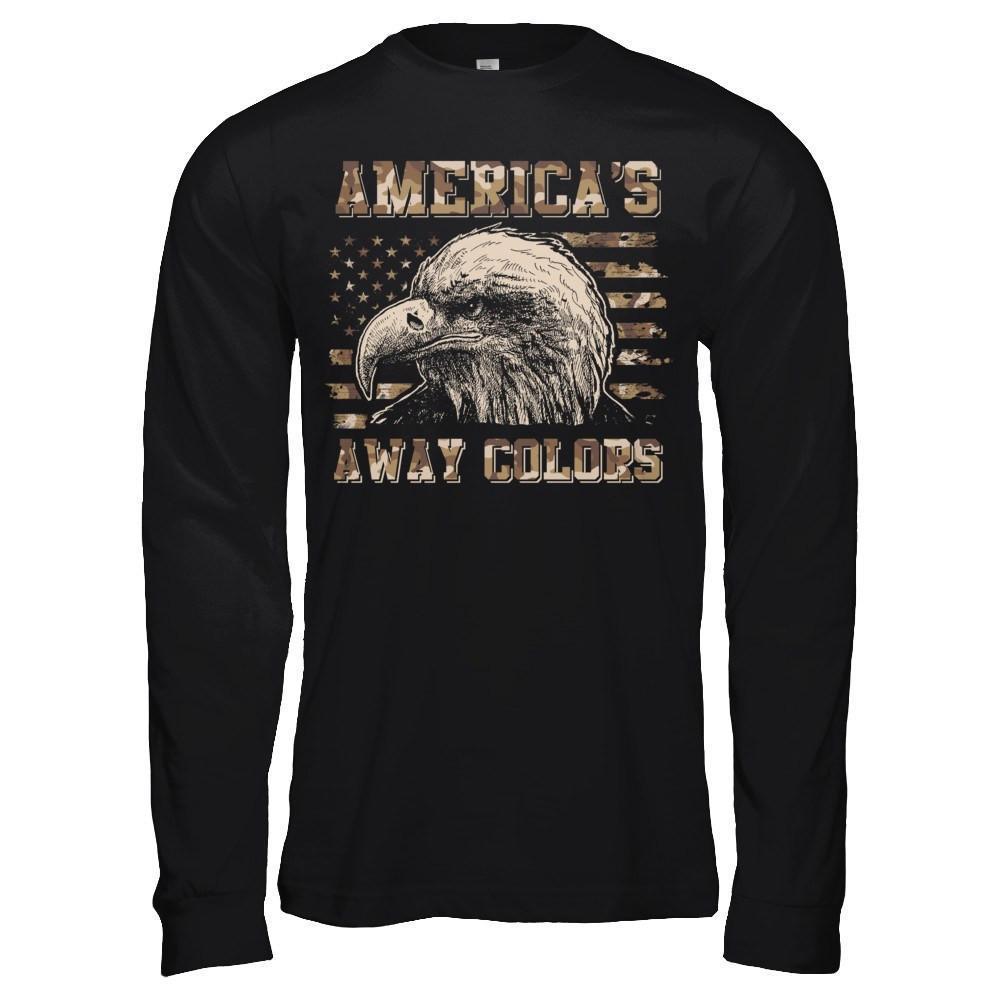 America's Away Colors-T-Shirt & Hoodie-Long Sleeve T-Shirt-Black