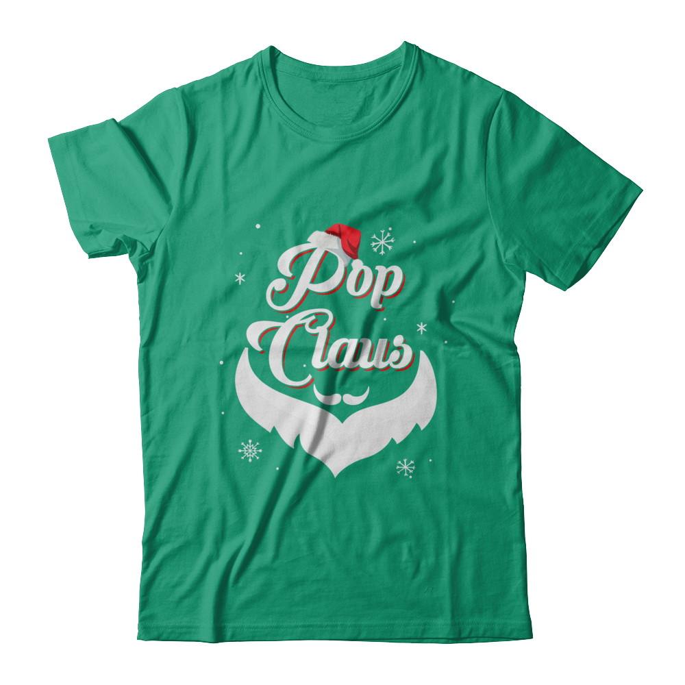 Santa Beard Matching Christmas Pajamas Pop Claus-T-Shirt & Sweatshirt-Classic T-Shirt-Kelly Green