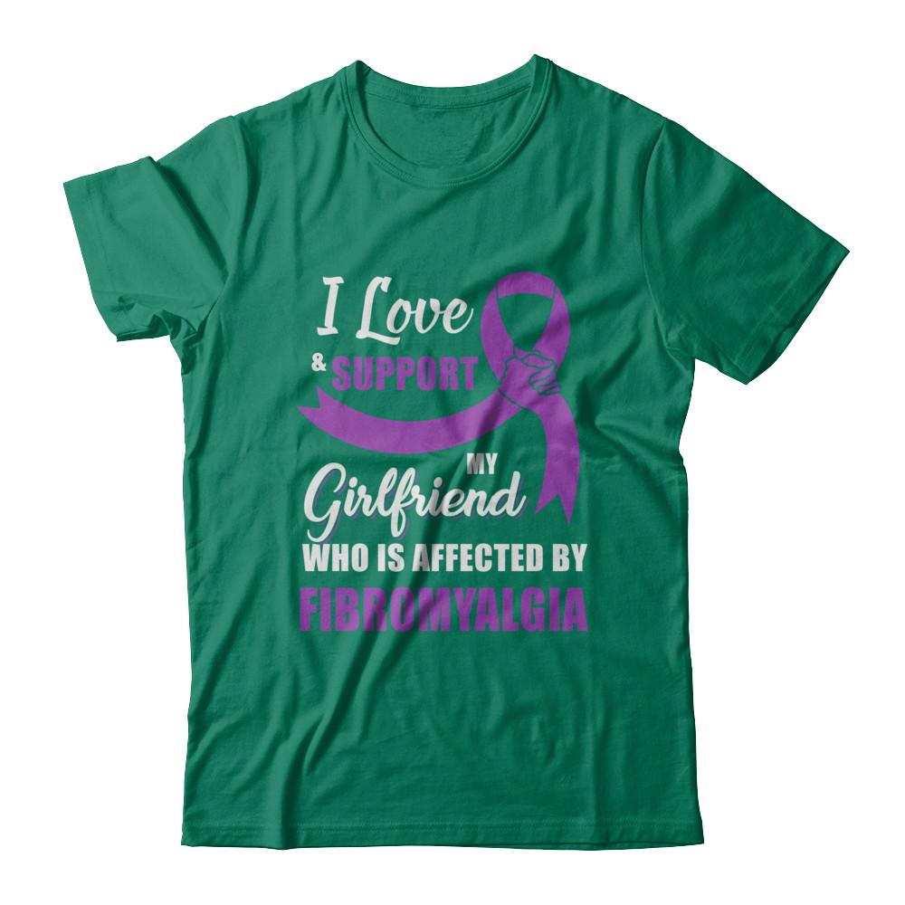 Fibromyalgia Awareness Support Purple Girlfriend Boyfriend-T-Shirt & Hoodie-Classic T-Shirt-Kelly Green