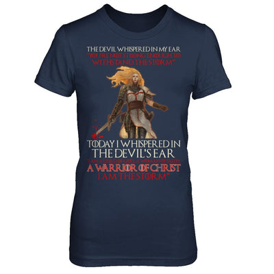 I Am A Child Of God A Woman Of Faith Warrior Of Christ-T-Shirt & Hoodie-Women's T-Shirt-Navy