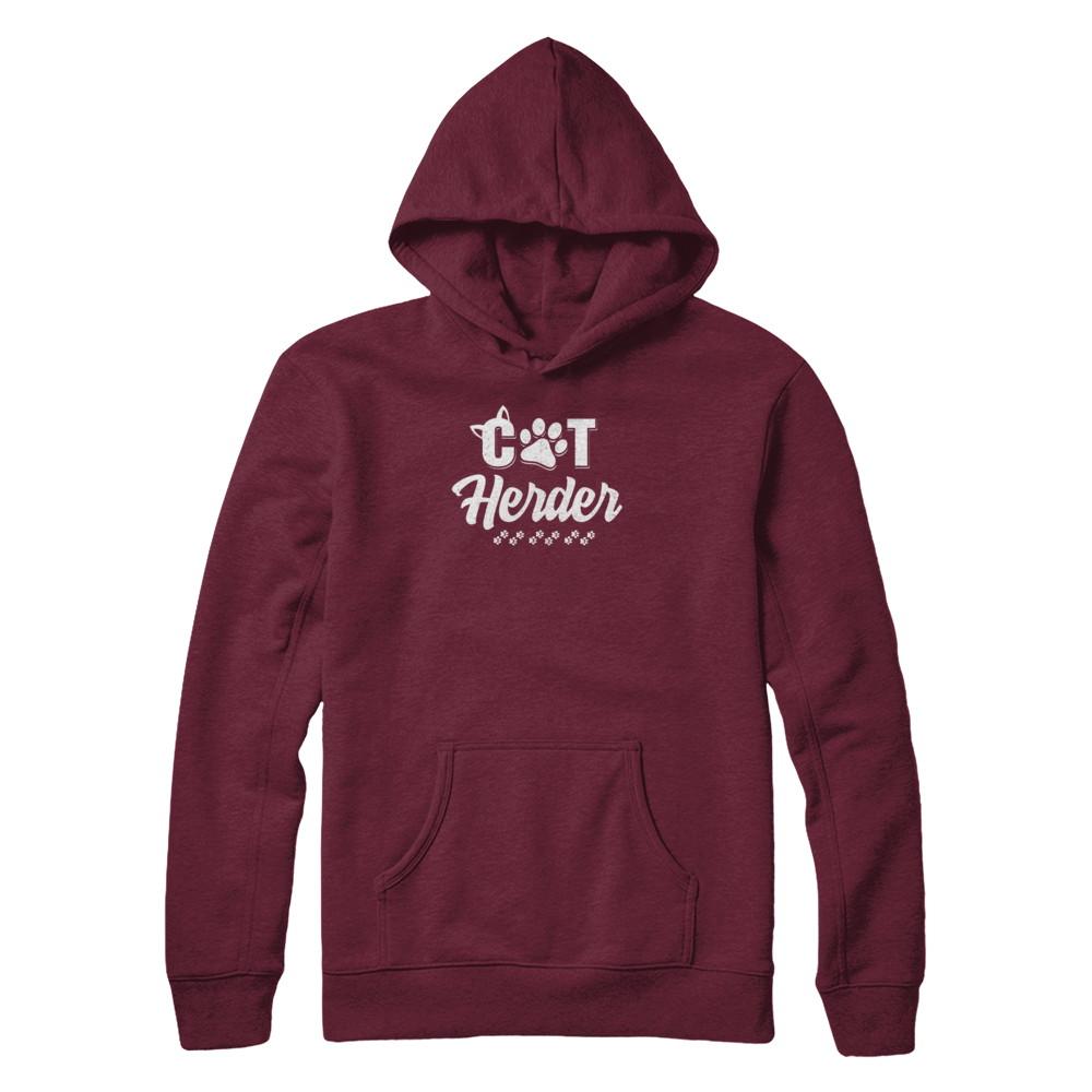 Cat Herder Funny Herding Cats Gift-T-Shirt & Tank Top-Pullover Hoodie-Maroon