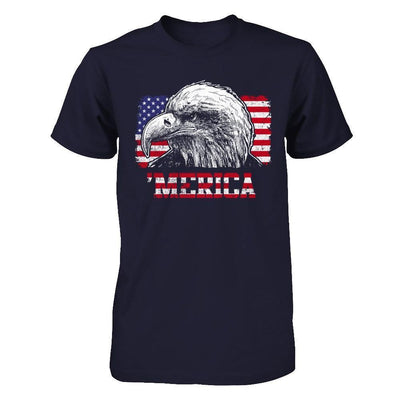 Usa Pride Merica Mullet Eagle 4Th Of July-T-Shirt & Hoodie-Premium T-Shirt-Midnight Navy