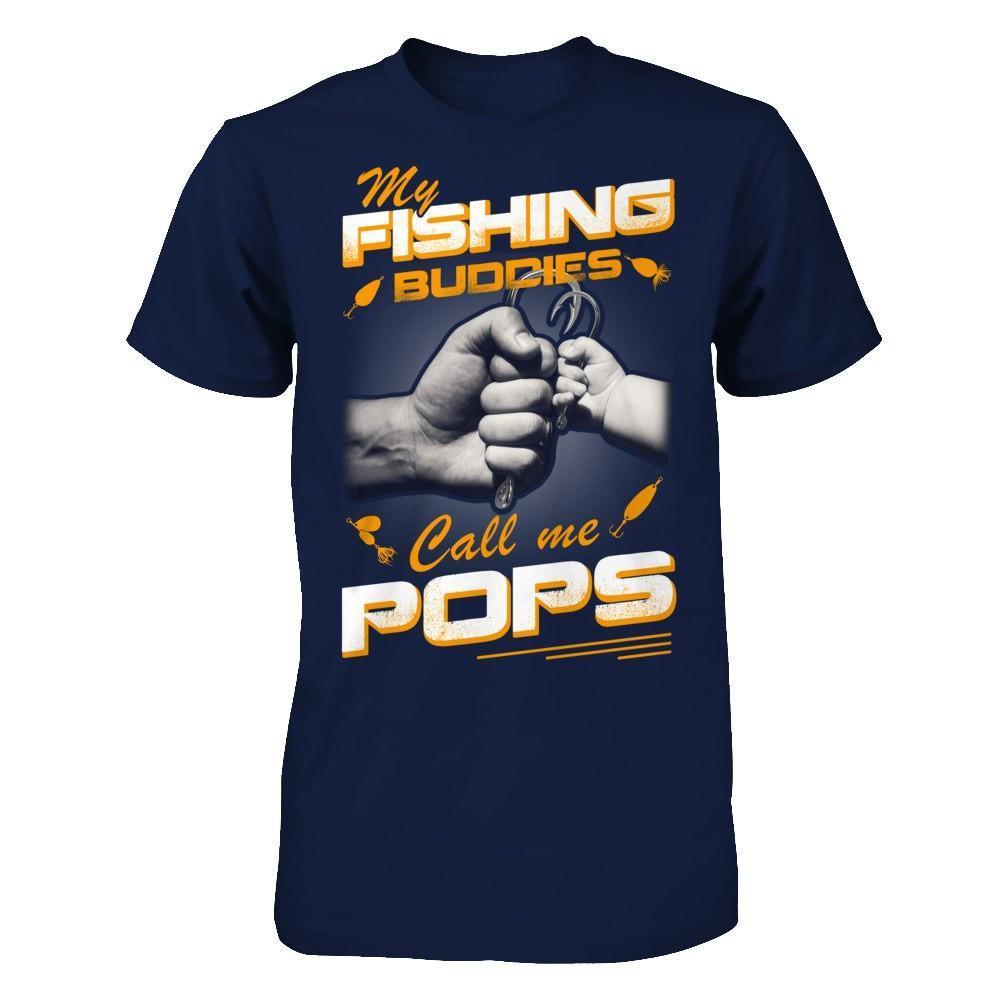 My Fishing Buddies Call Me Pops-T-Shirt & Hoodie-Classic T-Shirt-Navy