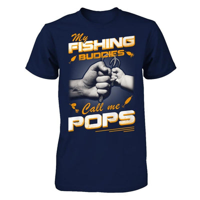 My Fishing Buddies Call Me Pops-T-Shirt & Hoodie-Classic T-Shirt-Navy
