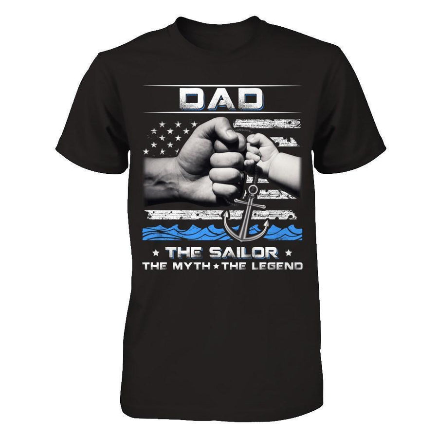 Veteran Dad The Sailor The Myth The Legend-T-Shirt & Hoodie-Classic T-Shirt-Black