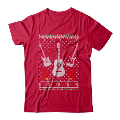 Singer Song Guitar Ugly Christmas Sweater-T-Shirt & Sweatshirt-Classic T-Shirt-Red