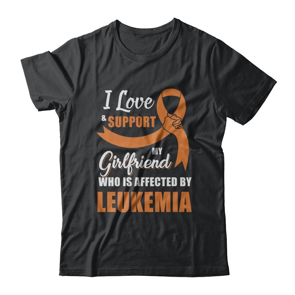 Leukemia Awareness Support Orange Girlfriend Boyfriend-T-Shirt & Hoodie-Classic T-Shirt-Black
