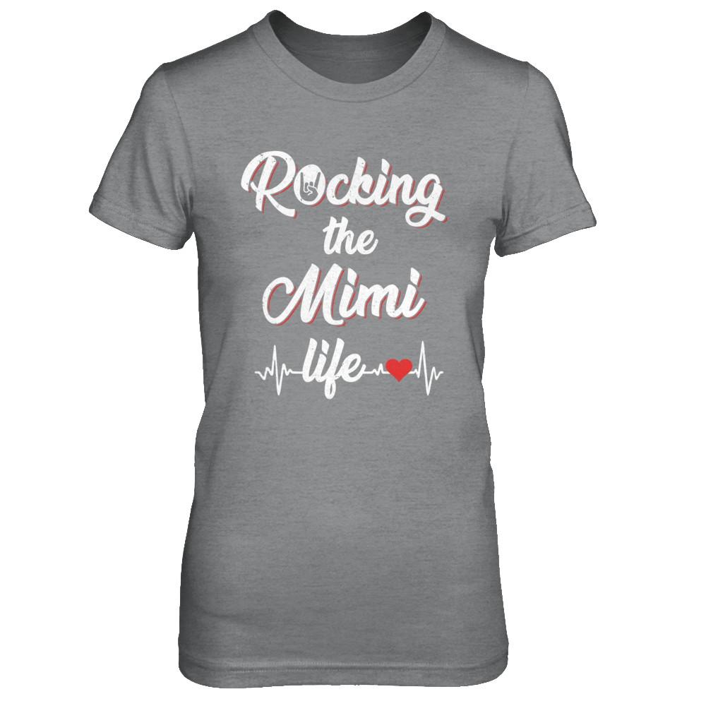 Rocking The Mimi Life Mothers Day Gifts-T-Shirt & Hoodie-Women's T-Shirt-Sport Grey