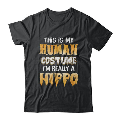 This Is My Human Costume Hippo Halloween-T-Shirt & Hoodie-Classic T-Shirt-Black