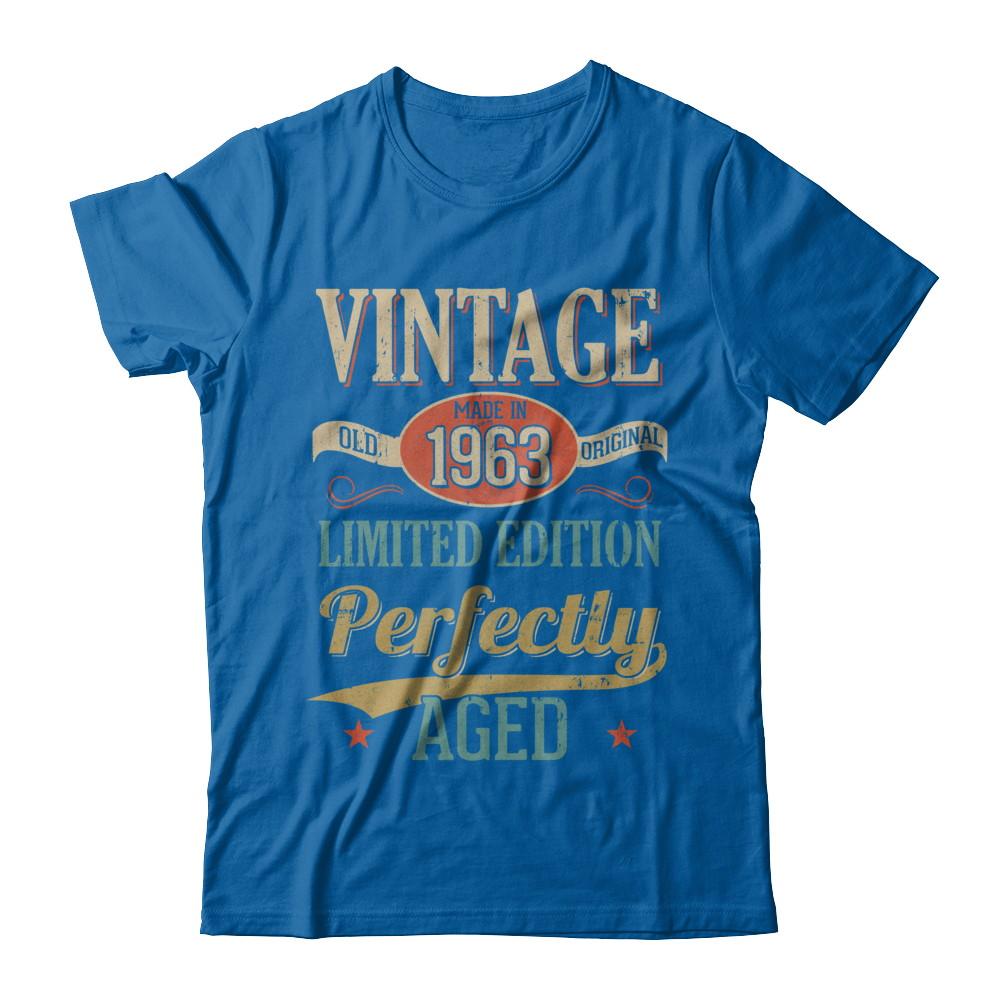 Vintage Premium Made In 1963 58th Birthday Gift-T-Shirt & Hoodie-Classic T-Shirt-Royal
