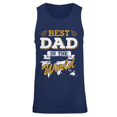 Best Dad In The World-T-Shirt & Hoodie-Unisex Tank-Navy